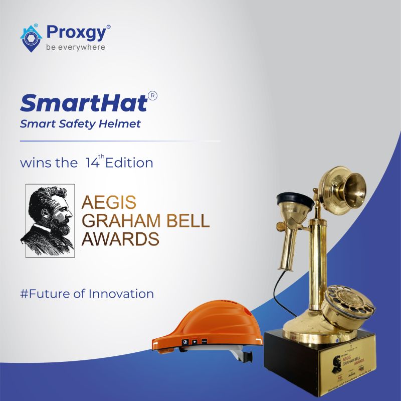 Proxgy's SmartHat has won the "Innovation in IoT" award at the 14th Aegis Graham Bell Awards