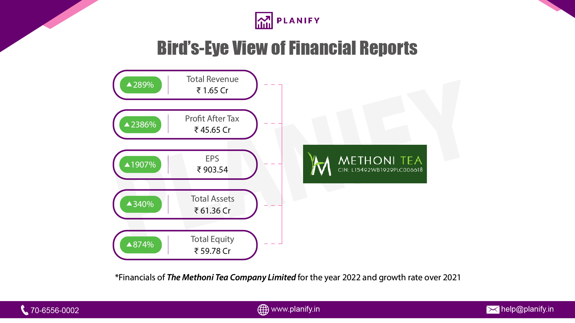 Methoni Tea released its financials for FY22