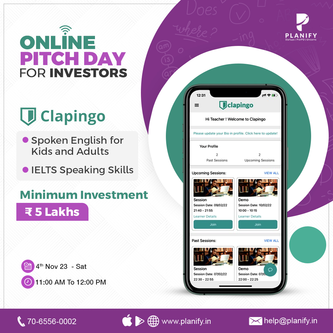 Satrtup Pitch | Clapingo Education