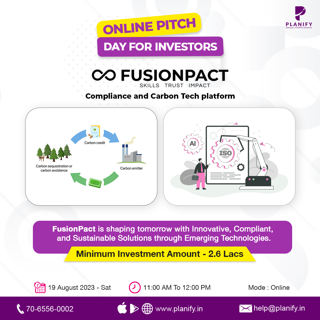 Planify launching new startup "FusionPact Technologies" on Saturday (19th Aug) @ 11 am stay tuned