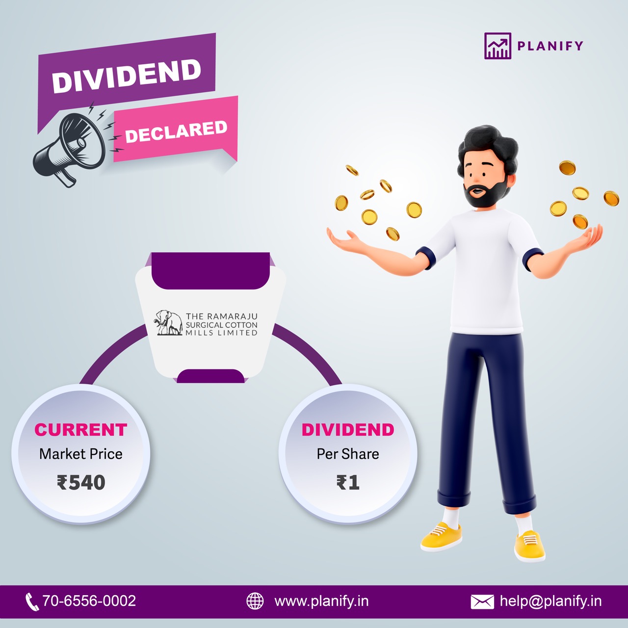 The Ramaraju Surgical Cotton Mills released dividend