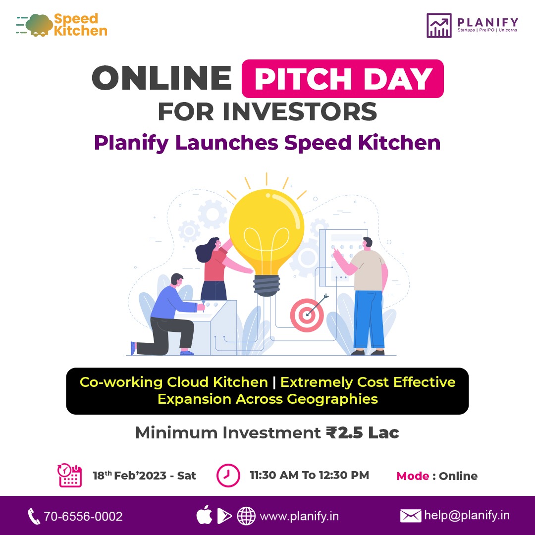 Planify launch co-working cloud kitchen startup Speed Kitchen