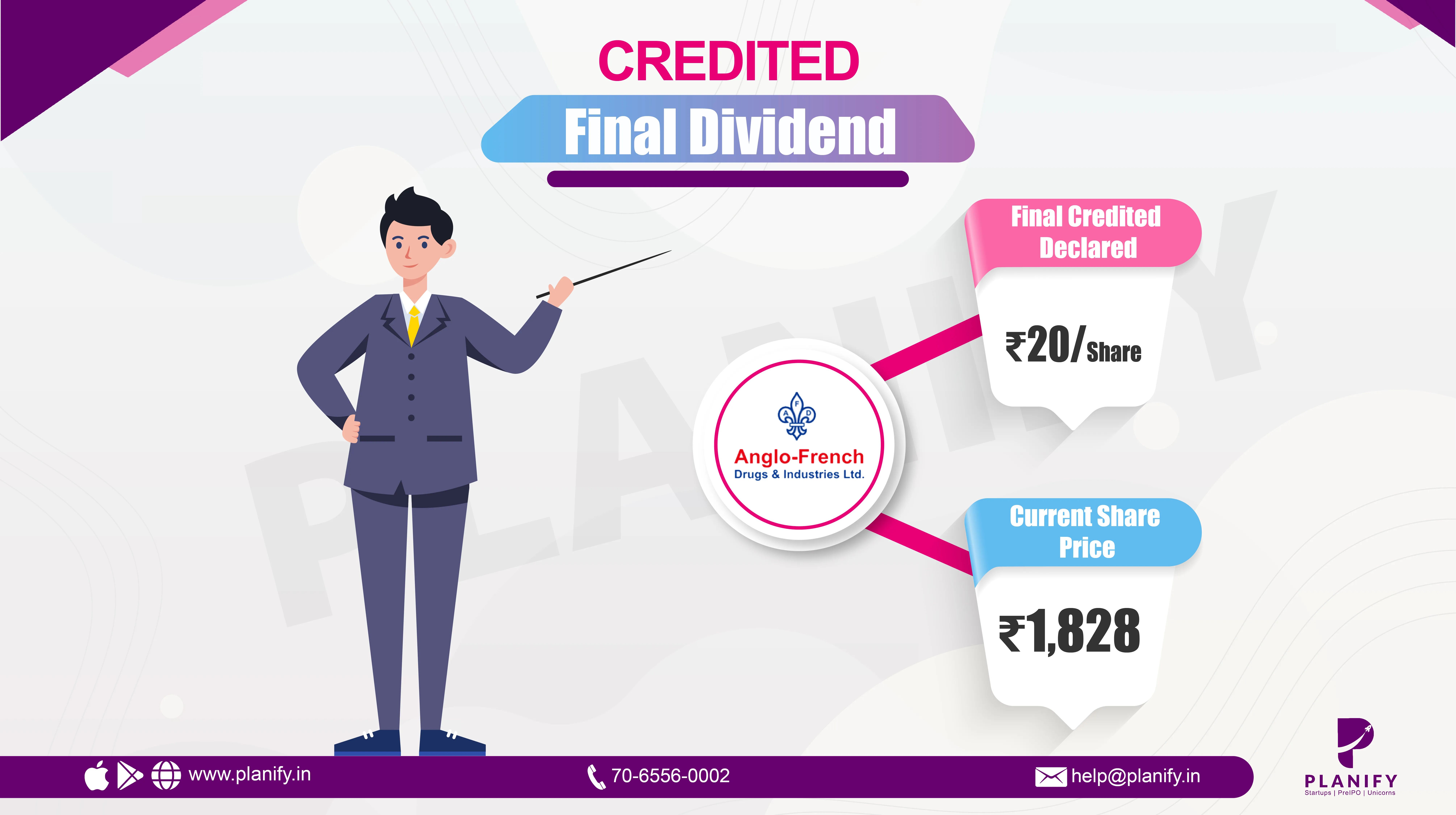 Anglo French Drugs credited the Final Dividend for FY23